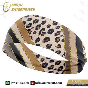 Turban extensible motif léopard filles accessoires de cheveux chapeaux bandes de sueur casque femmes bandeaux élastiques large bandeau - Product Image 4