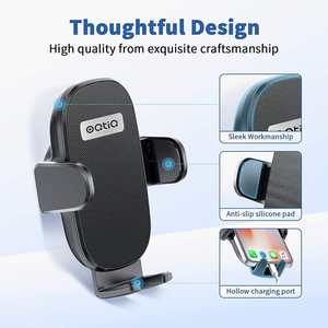 Universal 360 Degrees Smart Tracking Air Vent Phone Holder 2-in-1 Cradle Mount for Easy Charging for Airplane Travel <b>Bed</b> Use - Product Image 4