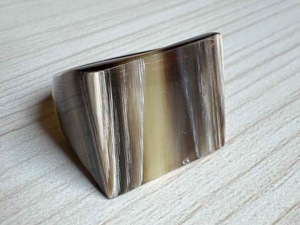 Buffalo Horn Ring Polished Party Ware Jewelry for Wedding Anniversary Hot Sale Color Natural Horn - Product Image 3