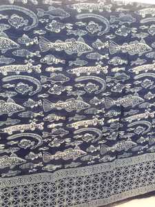 ผ้าไหม Lungi สวยงามบล็อกมือพิมพ์ผ้าซิ่นชายหาดสวมผ้าซิ่นผู้หญิง pario ชายหาดสวม pario - Product Image 5