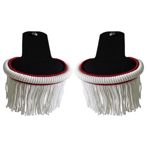 Epaulets <b>Gold</b> Blue Sew-On Fabric Bullion Wire Shoulder Epaulettes Embroidered Yellow Marching Band Board Detailing Fringe <b>Trim</b> - Product Image 5