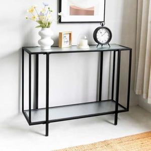 Table console en métal au charme antique rustique parfaite pour ajouter une touche d'élégance vintage aux entrées au meilleur prix - Product Image 4