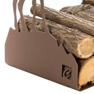 Metal Iron <b>Log</b> Rack in Brown Color with Durable Build Perfect <b>for</b> Indoor and Outdoor <b>Firewood</b> Storage Accessories - Product Image 4