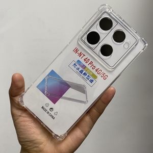 Étui de protection d'objectif de pare-chocs en TPU souple antichoc à quatre coins pour pour infinix Note 40Pro/Tecno Pop 8 - Product Image 3