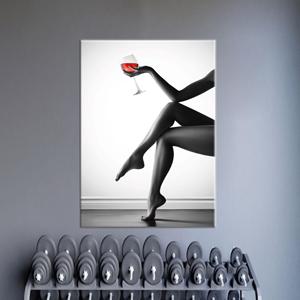 Tableau imprimé sur toile : élégante décoration murale pour les amateurs de vin, encadré style galerie - Product Image 1