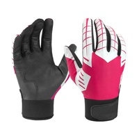 Gants de baseball de qualité professionnelle personnalisables directement en usine Gants de frappeur en cuir avec taille et design personnalisés