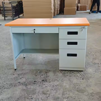 Table d'ordinateur en acier à vente chaude Table en métal au design moderne pour bureau à domicile avec armoires à tiroirs