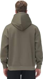 GYM PEOPLE Sudadera con capucha de lana para hombre Berber Fleece Inside Sudadera con capucha de gran tamaño Loose Fit Ultra Soft Hoodies Sudadera - Product Image 4