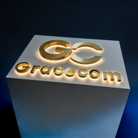 Enseigne lumineuse LED personnalisée OEM, rétroéclairée, en acrylique et acier inoxydable, pour extérieur, enseigne de magasin, résistante aux intempéries, face en acrylique