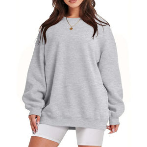 Sudaderas de Mujer al por Mayor a Precio de Fábrica, Color Sólido, Forro Polar, 100% Algodón, Transpirables, de Secado Rápido, Ajuste Holgado, Estilo Urbano - Product Image 4