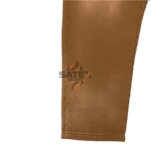 Joggers décontractés légers pour hommes, personnalisés, effet délavé, brodés, doublure polaire, fermeture à cordon, haute qualité, marque privée - Product Image 2