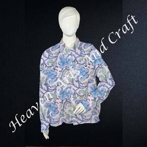 Bloque estampado Color hecho a mano bloque impreso ropa camisa mujer Casual Wear Crop camisa 100% algodón camisa - Product Image 6