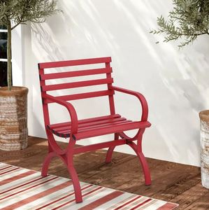 New design steel white outdoor <b>bench</b> for home outdoor furniture sitting chair general place patio garden park made in india 2023 - Product Image 5