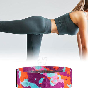 Bandas de botín de Yoga de Color sólido impresas personalizadas más vendidas bandas de resistencia de tela elástica para ejercicio - Product Image 3