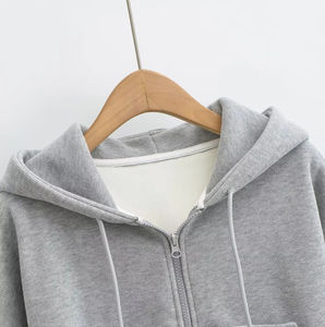 Sweat-shirt à capuche pour femme, nouvelle conception, mode d'hiver, respirant, grande taille, personnalisable, OEM, en spandex/coton, Pakistan - Product Image 5