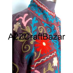 เสื้อแจ็คเก็ตคอตไทร์ปักมือ ดีไซน์วินเทจ ผลิตจากผ้าฝ้ายเป็นมิตรกับสิ่งแวดล้อม ระบายอากาศได้ดี เหมาะสำหรับงานปาร์ตี้และกิจกรรมต่างๆ ในฤดูหนาว - Product Image 3