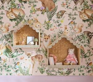 Étagère murale en forme de maison en jacinthe d'eau, faite à la main, naturelle, confortable, ludique, rangement et présentoir pour la chambre d'enfant, la crèche et la salle de jeux - Product Image 6