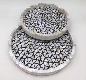 Plateau de service à motif de couronne et de diamant Plateau de collation Assiette de démarrage Assiette à croustilles et trempette en bois Plateau à croustilles et trempette - Product Image 4