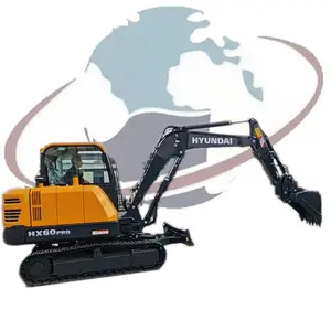 Envío gratis Corea del Sur hizo Hyundai excavadora de movimiento de tierras HX60 excavadora de orugas en Shanghai China