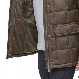 Chaqueta acolchada de invierno para hombre de la mejor calidad 100% poliéster con cuello levantado y logotipo frontal chaqueta de hombre con diseño de burbuja y cremallera personalizada - Product Image 3