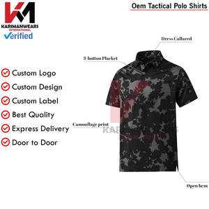 เสื้อโปโลกอล์ฟสำหรับผู้ชายพิมพ์ลายสีทึบแขนสั้นซับเหงื่อป้องกันริ้วรอยแห้งเร็วใส่เล่นกีฬาปกติ - Product Image 2