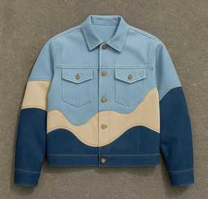 Chaqueta vaquera vintage personalizada para invierno, ropa de calle formal e informal con bordado de estampado de retazos y decoración de botones - Product Image 6