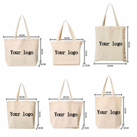 Sacs fourre-tout en toile vierge de haute qualité pour femmes, grande capacité, sacs d'épicerie réutilisables, sacs en toile de coton avec logo personnalisé