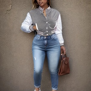 Hirigin เสื้อโค้ทผู้หญิงทรงโอเวอร์ไซส์ทรงโอเวอร์ไซส์สำหรับขี่มอเตอร์ไซค์เสื้อโค้ทหนังเทียมแจ็คเก็ตหนังขนแคชเมียร์มีซิปสำหรับฤดูใบไม้ผลิ - Product Image 6