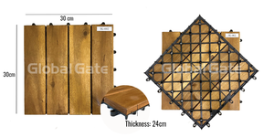 Baldosas de Madera Dura de Acacia para Terraza, Modernas, Resistentes al Agua, para Jardín, Patio Exterior - Product Image 3