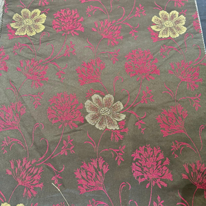 Abaya ผ้าซาตินเนื้อนุ่มพิเศษสำหรับเด็กผู้หญิงผ้าแจ็คการ์ดผ้า100% โพลีเอสเตอร์ระบายอากาศได้ดีเส้นด้ายสีแดงเข้ม1335 - Product Image 1