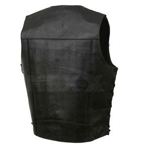 Gilet en cuir pour homme en matériau durable - Vêtement d'extérieur décontracté pour l'hiver, de haute qualité, coupe confortable, nouvelle arrivée - Product Image 4