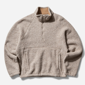 2026 High Quality Mohar fabric <b>men's</b> <b>Half</b> Zipper Sweatshirt Stand Collar Plush Sweatshirt <b>Jacket</b> Coat - Product Image 1