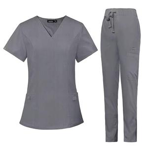 Women's Woven Fabric Nurse <b>Scrub</b> Uniform Top Medical <b>Scrubs</b> for Hospital Use with OEM Service - Product Image 3