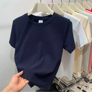 เสื้อยืดผ้าฝ้ายแขนสั้นสีขาวแนวสตรีทเสื้อยืดผ้าคอตตอนพิมพ์ลายแบบถ่ายเทความร้อน - Product Image 3