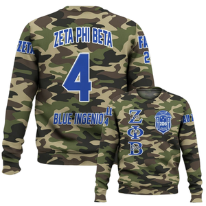 Sweat-shirt à col rond bleu Zeta Phi Beta Sorority 1920 pour femmes, vêtements grecs brodés - Product Image 6