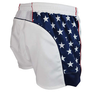 Pantalones Cortos Deportivos de Rugby, Color Blanco, Spandex, Poliéster, Elásticos, Cierre con Cordón, Sublimación, para Equipo de Rugby Adulto - Product Image 4