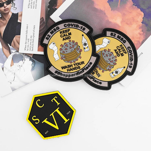 Nueva moda Pvc insignias etiqueta goma Logo proveedor personalizado Transferencia de Calor parches de goma insignias de Pvc para la venta tela de sarga - Product Image 5