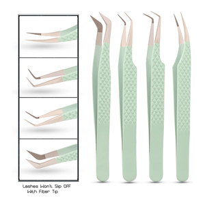 Pince à épiler d'extension de cils de couleur verte en titane outil de soin des cils en acier inoxydable allemand personnaliser la pince à épiler de toilettage de cils supérieurs - Product Image 3