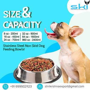 Vente en gros de gamelles écologiques pour chiens avec logo personnalisé en caoutchouc antidérapant simple en acier inoxydable multi-impressions pour l'alimentation des animaux de compagnie résistants aux chutes - Product Image 4