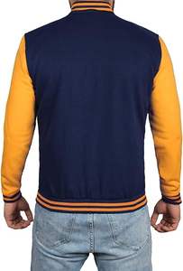 เสื้อแจ็คเก็ตเลตเตอร์แมนผู้ชายสำหรับฤดูหนาว ให้ความอบอุ่น สวมใส่สบาย คอตั้ง ปักโลโก้ด้านหน้า กันลม คุณภาพสูง เป็นมิตรกับสิ่งแวดล้อม แห้งเร็ว ระบายอากาศได้ดี - Product Image 2