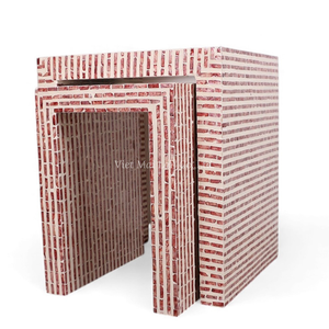 Elegante Mesa Consola de Nácar, Mueble Artesanal con Incrustaciones de Concha para Decoración de Interiores - Product Image 2