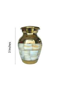 Handcrafted Urn for Human Ashes | Premium <b>Memorial</b> <b>Keepsake</b> | Premium Adult brass Urn <b>Box</b> - Product Image 2