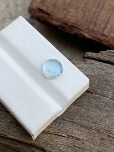 Hermosa PIEDRA DE cabujones de forma redonda de Aguamarina de Color superior Natural con buen brillo, piedras preciosas sueltas para hacer joyas de 2,12 quilates - Product Image 5