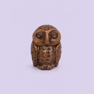 Figura de Búho de Cerámica, Diseño Rústico, Decoración - Product Image 1