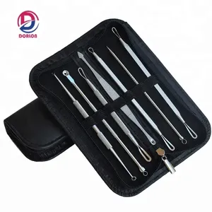 High Quality Stainless Steel Blackhead Whitehead <b>Remover</b> Custom Design Pimple Extractor Natural Skin Care Facial Tools Kit - Product Image 1