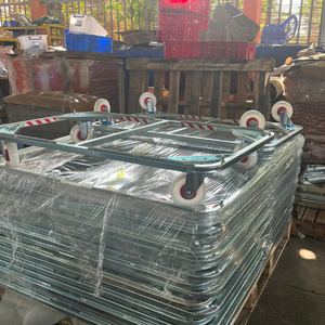 Steel Galvanized <b>Double</b> Bread Crate Dolly Food Distribution Cart Vietnam Manufacturer ISO Sedex Certified High Quality Sale - Product Image 3