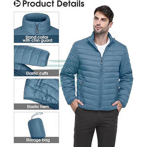 Chaqueta de Invierno para Hombre, Acolchada, con Capucha, Transpirable, Resistente al Viento, de Poliéster/Nailon, Teñida, de Alta Calidad, en Oferta - Product Image 4