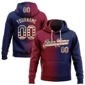 Custom Printing Custom Stitched <b>Navy</b> Vintage Flag Maroon-City Gradient Fashion Sports Pullover Sweatshirt Hoodie - Product Image 1
