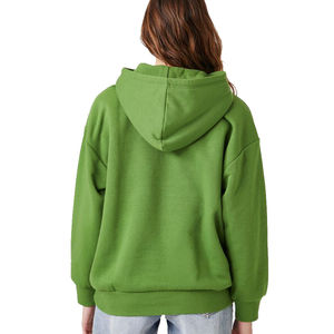 Meilleure qualité 100% coton Baggy Style femmes sweat à capuche surdimensionné confortable décontracté Streetwear Style personnalisé Logo impression - Product Image 3