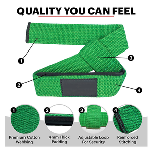 Wholesale Gym Wrist <b>Straps</b> Custom Weightlifting Exercise Gym Weight <b>Lifting</b> <b>Straps</b> - Product Image 2